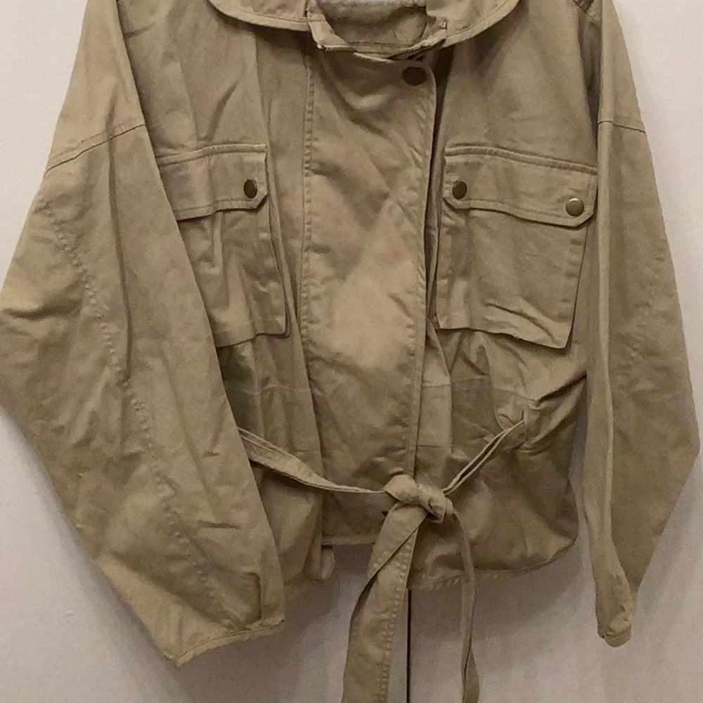 Anthropologie Mare Mare Utility Jacket Size Large Boho Crop Camel Color - Picture 3 of 7